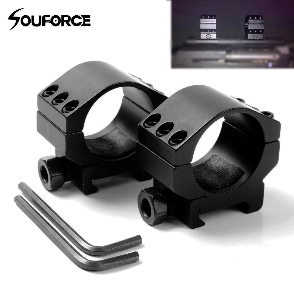 2 Pcs الانظار حلقة ويفر Picatinny السكك الحديدية نطاق جبل الثقيلة 6 البراغي 30mm نطاق حلقة المتطرفة الصيد اكسسوارات