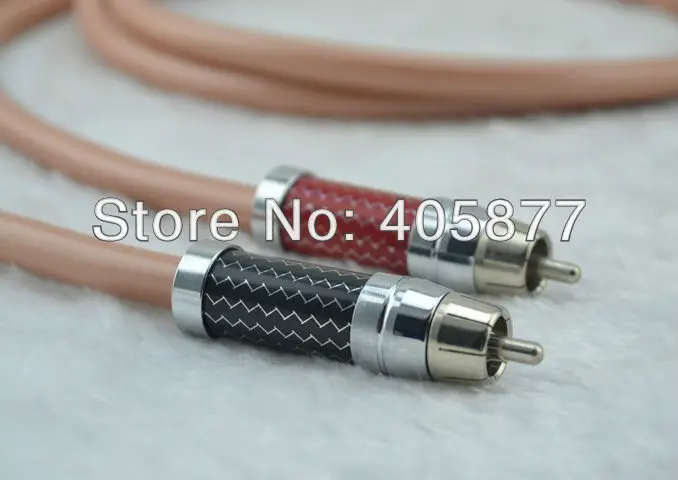 

Pair Hifi audio the only sound Interconnect Cable 1.5m with Carbon Firber RCA PLUG CABLE