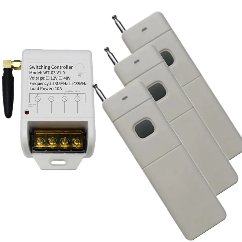 

3KM High Power DC 12V-48V 24V 36V 30A 1 CH 1CH RF Wireless Remote Control Switch System Receiver+Transmitter