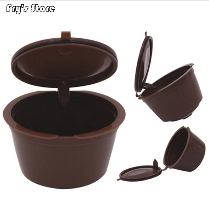 

Fry's Store Professional Refillable Coffee Filter 4X5.4cm 12g Sweet Taste Reusable Coffee Capsule Plastic PP Basket Dolce Gusto