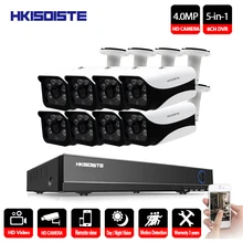 HKIXDISTE Full HD 8CH AHD 4MP Home Outdoor CCTV Camera System 8 Channel Surveillance security camera kit with dvr