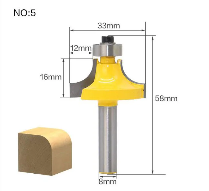 1 шт. 8 мм хвостовик дерево прямой маршрутизатор Концевая фреза триммер Чистка заподлицо отделка угловая круглая бухта коробка биты фрезы Инструменты