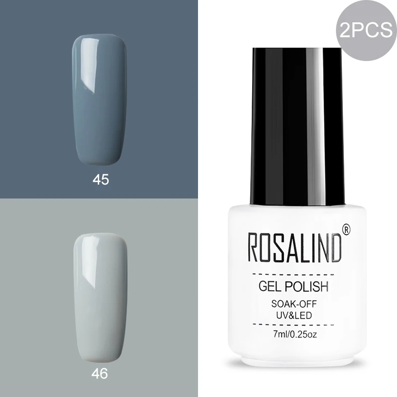 ROSALIND Gel Varnish Set For Manicure Hybrid Nail Art Top Coat Primer - Цвет: RC-2GELS-38