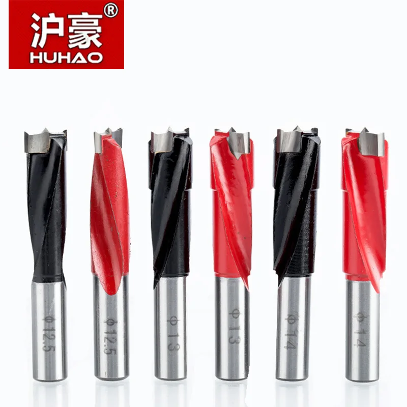 HUHAO 1pc 10mm-18mm wood drill bit 70mm length router bit row drilling for boring machine Gang drills for wood Carbide endmill