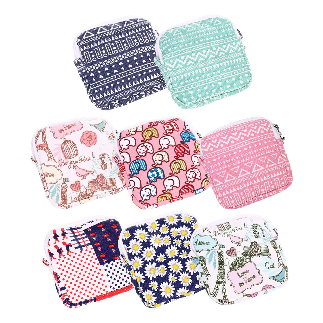 New Multi-functional Wet Bag for Mama Cloth Pads Menstrual Pad Sanitary Pads Bags Coin Makeup Bag Makeup Tool Reusable Bag