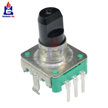 

360 Angle Degree Rotary Encoder EC12 Audio Digital Potentiometer 15mm Handle DC 5V 10mA 20 Pulse for PIC Microcontroller Arduino