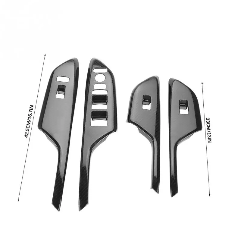 Qii lu 4Pcs Carbon Fiber Style Door Handle Armrest Trim for Honda Civic 2016-2017