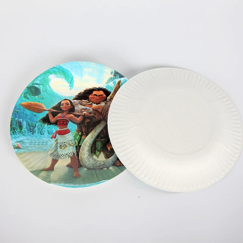 

10pcs/lot Disney Moana Plate Dish Boys Girls Favor Party Supplies Baby Shower Decoration Paper Party Plates Supplies