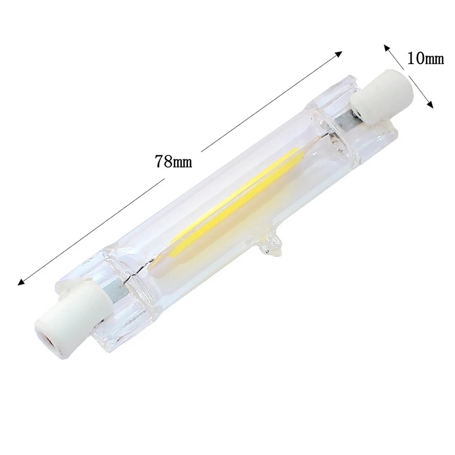 Затемняемая 78 мм 118 мм R7S COB лампа стеклянная трубка 4 Вт 10 Вт AC 220 В 230 В R7S Точечный светильник замена галогенная лампа энергосберегающий светильник