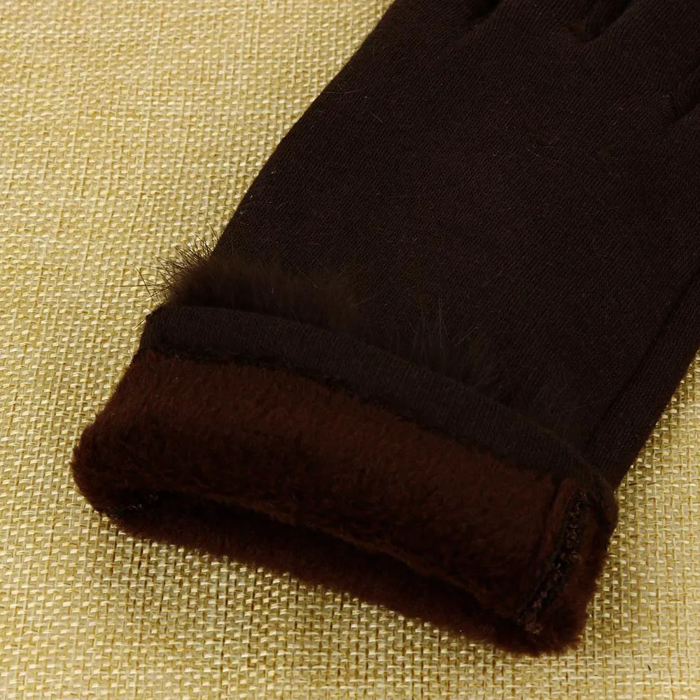 Women Female Gloves Winter Warm Cashmere Keep Warm Driving Full Finger Gloves Touch Screen ladys Glove luvas guantes 18Nov