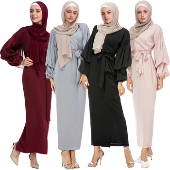 

Long Abaya Muslim Hijab Dress Robe Femme Vestidos Kaftan Dubai Arabic Islam Turkey UAE Abayas For Women Turkish Islamic Clothing