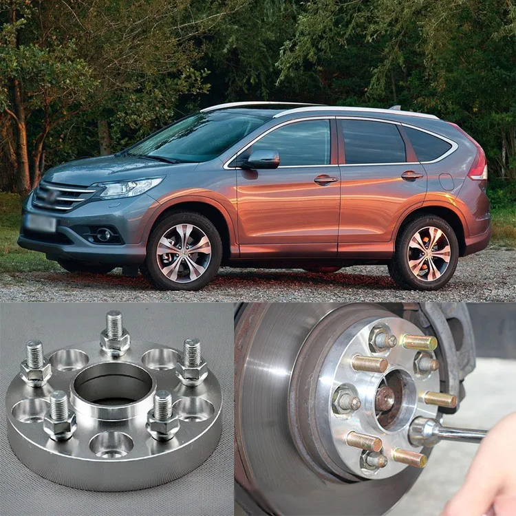 4pcs New Billet 5 Lug 12*1.5 Studs Wheel Spacers Adapters For Honda Crv 20072013 Tire