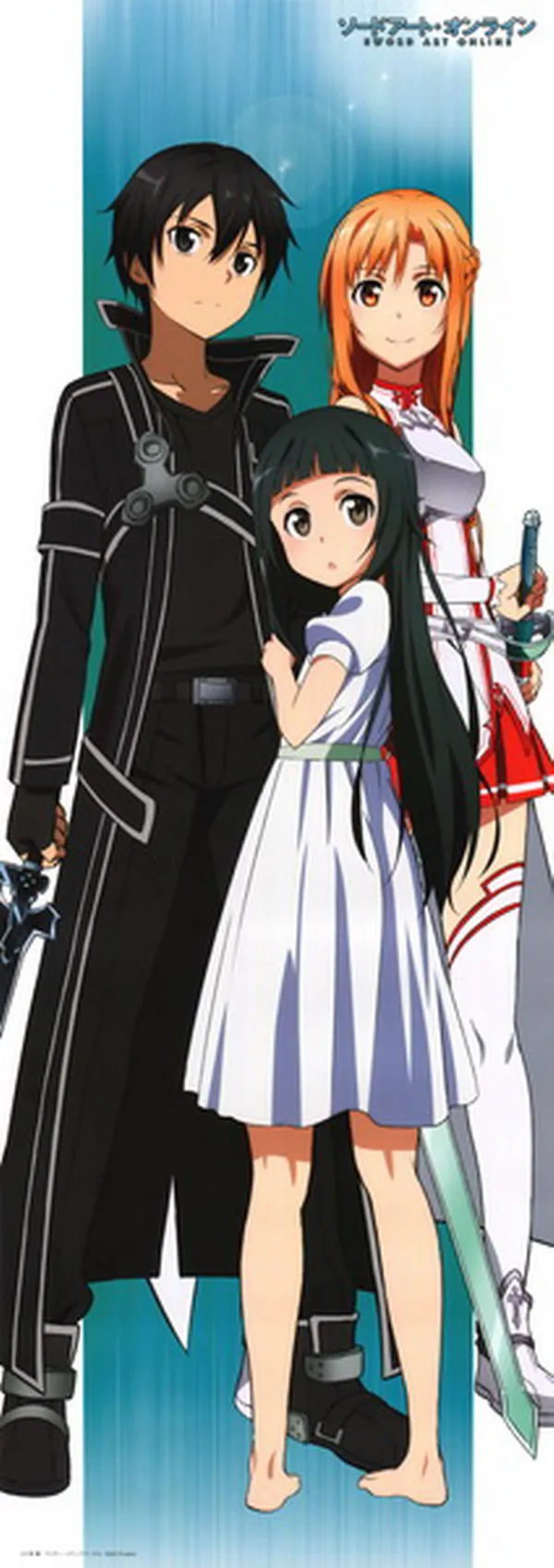 Персонажи аниме Sword Art Online 51*18 см настенный плакат с прокруткой #35705 | Дом и сад