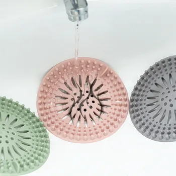 

3PCS Kitchen Bathroom Sink Drain Silicone Hair Catcher Stopper Strainers Shower Cover Basin Sink Filters Floor Drain Accessory