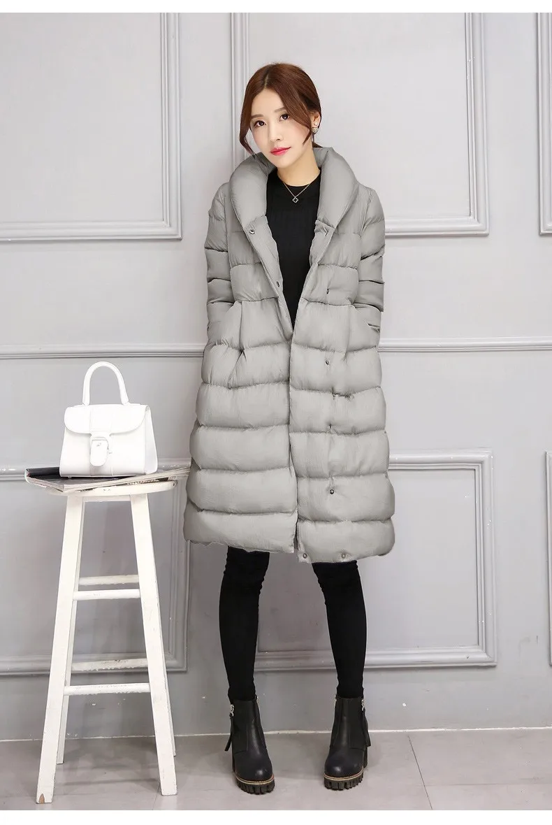 Новая Европейская стильная модная зимняя куртка женская Свободная средней длины осень-зима большие размеры парки Женская куртка Горячая Femme Mujer MZ933