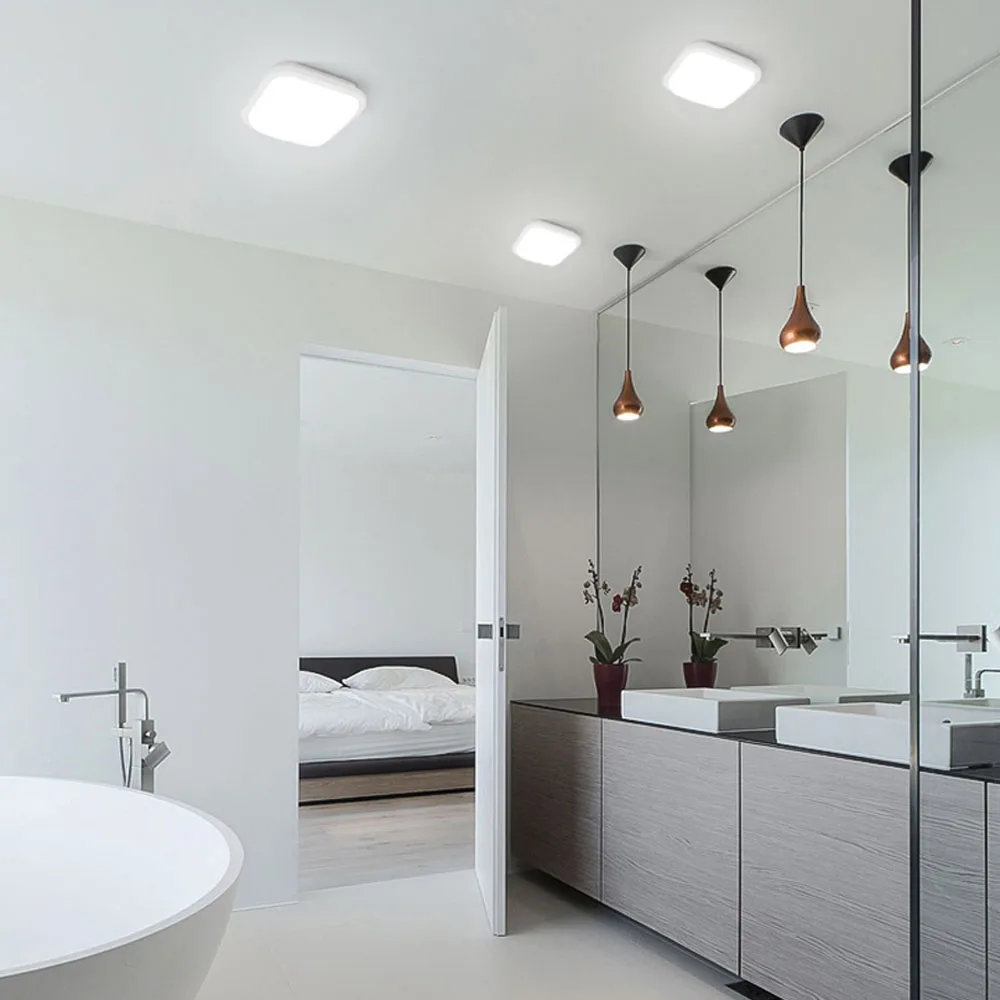  LED Moisture Proof Ceiling Lamp IP65 Waterproof Bathroom Outdoor Garden Yard Lamp 16W 20W Round Ova - 33045506122