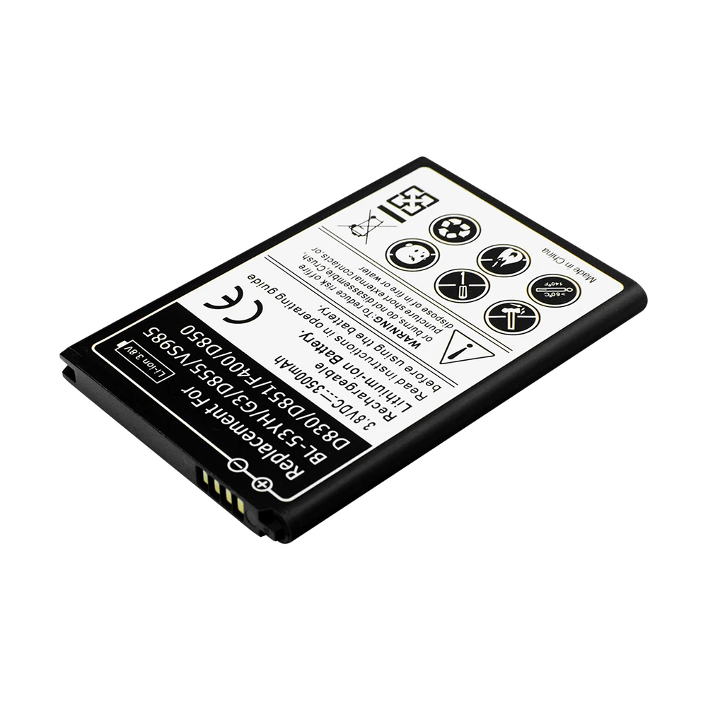 Литий ионный аккумулятор для телефона LG Optimus G3 D830 D850 D851 D852 D855 LS990 F400 VS985 BL53YH 3500 мАч