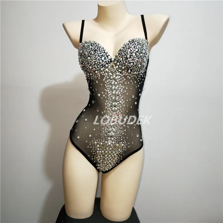 Cosplay&ware Sparkly Rhinestones Sexy Perspective Bodysuit Black Skin Color Mesh Backless Jumpsuits Bar Dj Singer Costume Zentai Dance Wear -Zentai shop online HTB1Ypa8XdfvK1RjSspoq6zfNpXaW.jpg