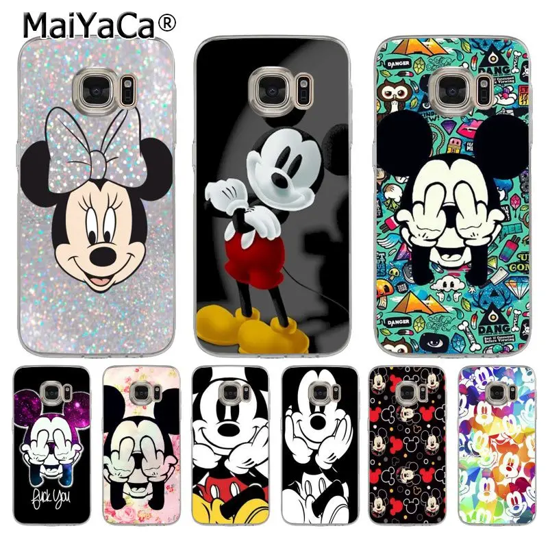 

MaiYaCa Beauty Cartoon Mickey Minnie Mouse Pattern Phone Case for samsung galaxy s7 s6 edge plus s5 s9 s8 plus case