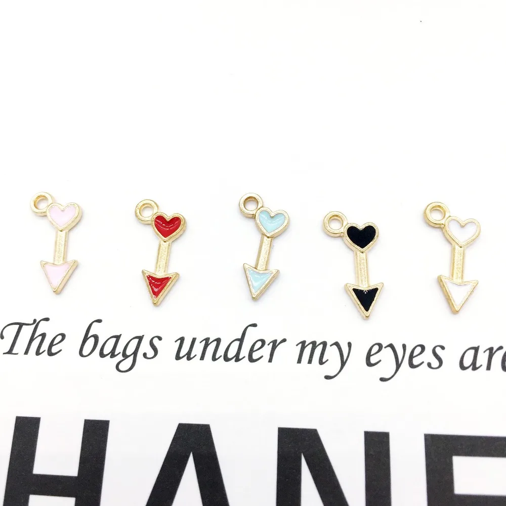 

New 15pcs Fashion Charms Enamels Small Arrow Pendant Making Gift Hair Bracelet Necklace Jewelry Accessories DIY Crafts 2018 Hot