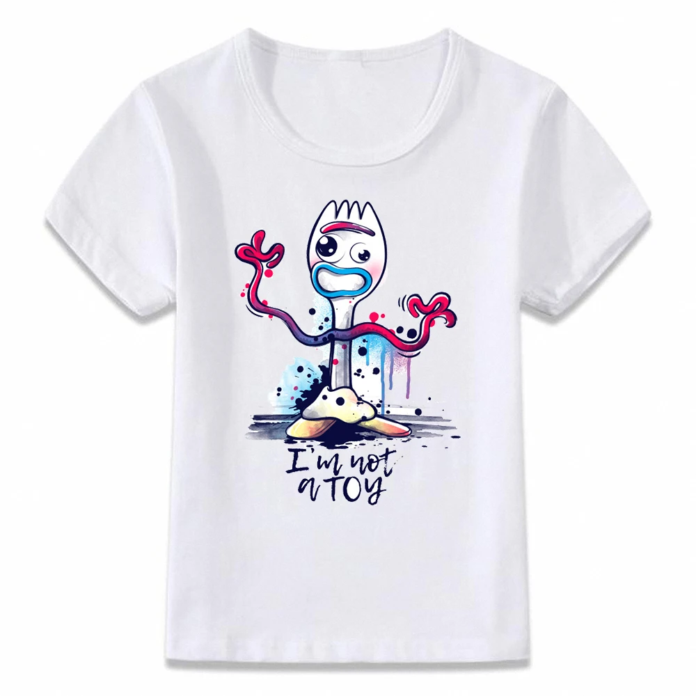 Детская одежда, футболка с надписью «Forky You're Trash», футболка для мальчиков и девочек, футболки для малышей