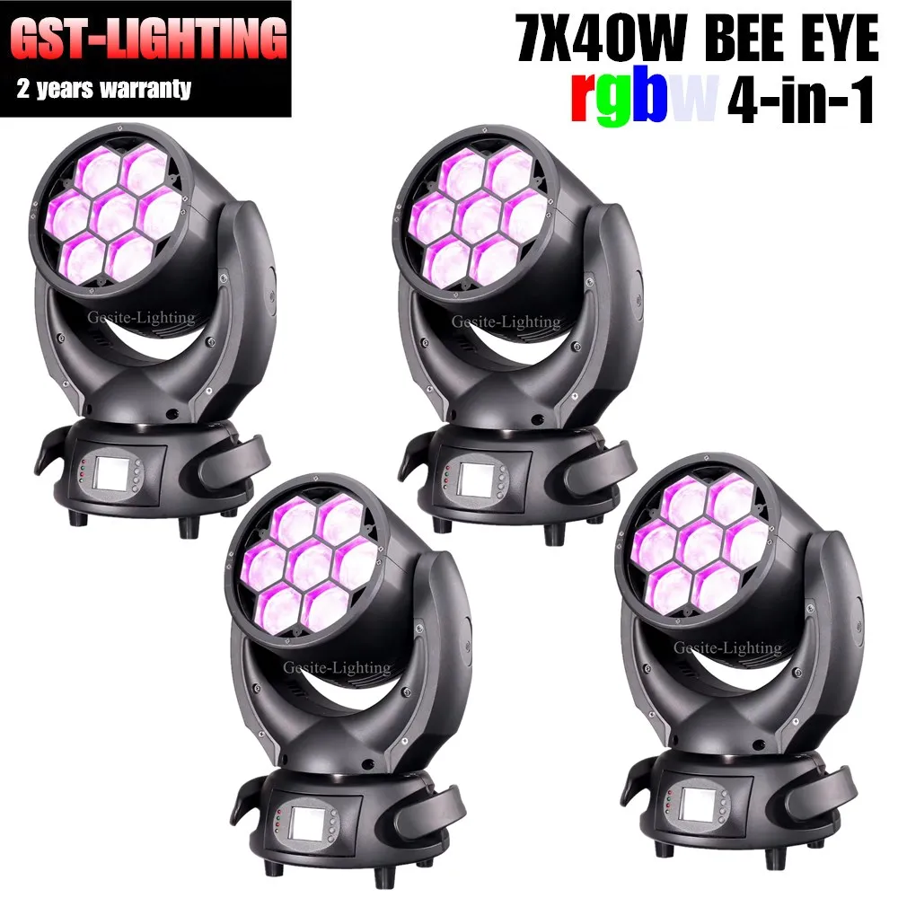 4 шт./лот 7*40 Вт zoom wash beam ночной клуб светодиодное освещение для продажи движущийся