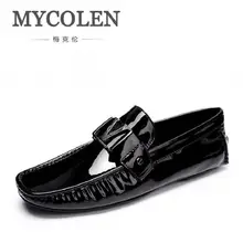 Mycolen британский стиль Для мужчин S обувь для вождения Элитный бренд Лоферы для женщин классический дизайн Мокасины для женщин мужские черные повседневная обувь плюс Размеры 6-11