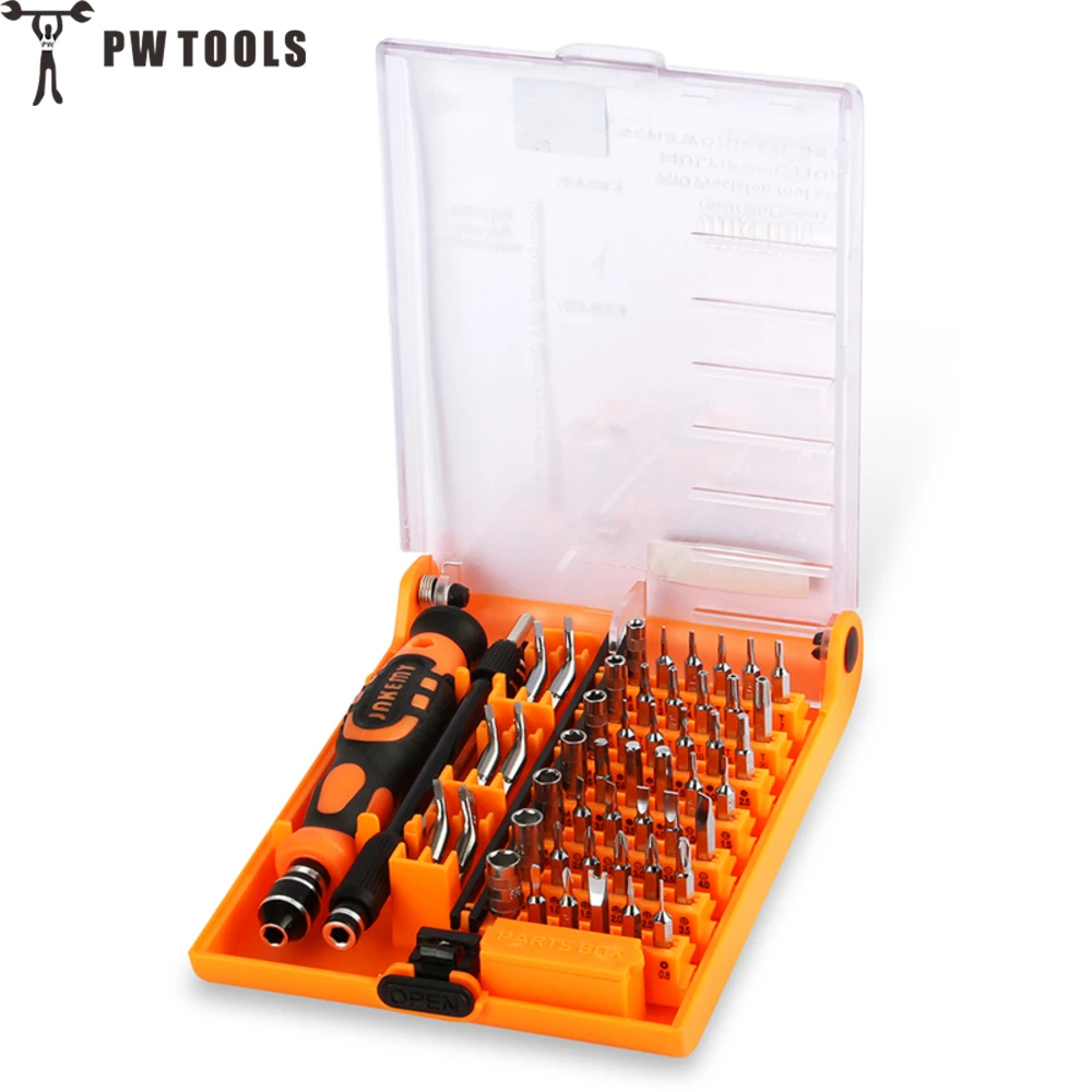PW TOOLS 52 in 1 Precise Screwdriver Repair Tools Kit Practical Screwdriver Hand Tool Set for Phone Computer Maintenance PW TOOLS 52 in 1 Precise Screwdriver Repair Tools Kit Practical Screwdriver Hand Tool Set for Phone Computer Maintenance