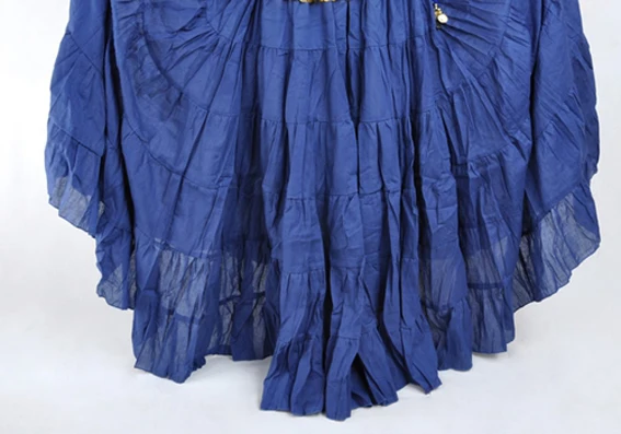 16 цветов для танца живота для женщин Цыганский танец полный круг льняная юбка для женщин Цыганский танец живота юбки - Цвет: only skirt