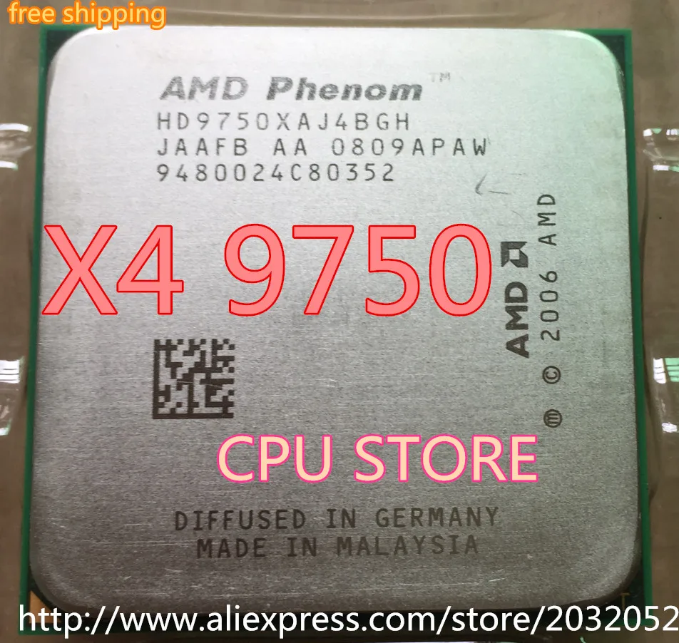 Процессор AMD Phenom X4 9750 четырехъядерный процессор 2,4 ГГц/2 м/125 Вт/2000 ГГц Разъем am2+ 940 Pin(Рабочая