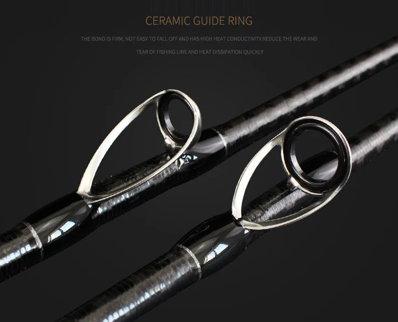 RoseWood 2-Piece Hard Boat Rod Night Luminous Tip 2.4m Saltwater Spinning Casting Offshore Surf Fishing Rod Stick  (5)