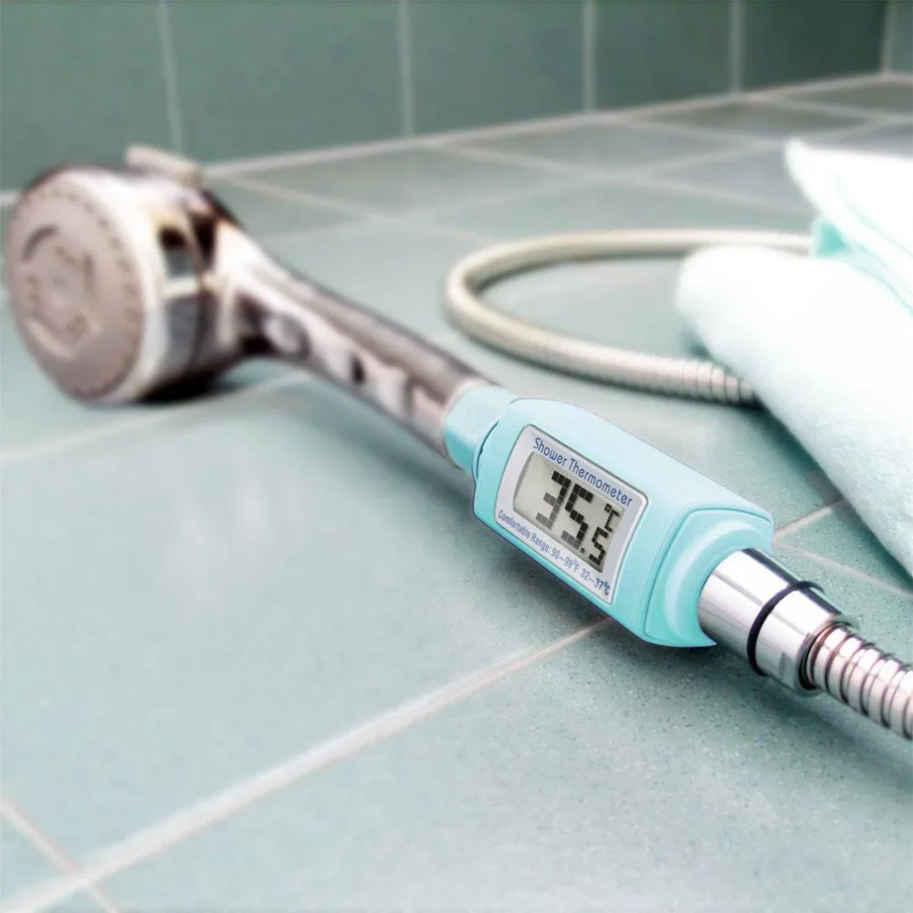 Waterproof Digital Shower Head Water Thermometer LCD Display Standard