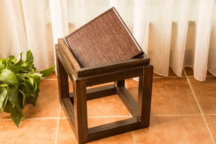 Japanese Antique Wooden Stool Chair Paulownia Wood Small Asian Traditional Furniture Living Room Portable Low Stand Stool Design Japanese Antique Wooden Stool Chair Paulownia Wood Small Asian Traditional Furniture Living Room Portable Low Stand Stool Design