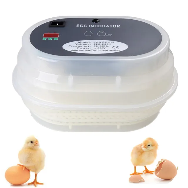 Automatic Chicken Incubator Digital Poultry Quail Egg Incubator 12 Eggs