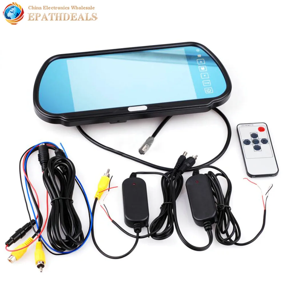 7 inch TFT LCD Auto Car Rear View Backup Mirror Monitor + IR Rearview