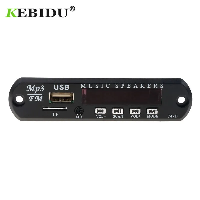 

Kebidu MP3 Decoder Audio Board DC 5V 12V Micro USB WMA USB FM AUX 3.5MM TF Radio No Bluetooth With Remote Music Speaker For Car