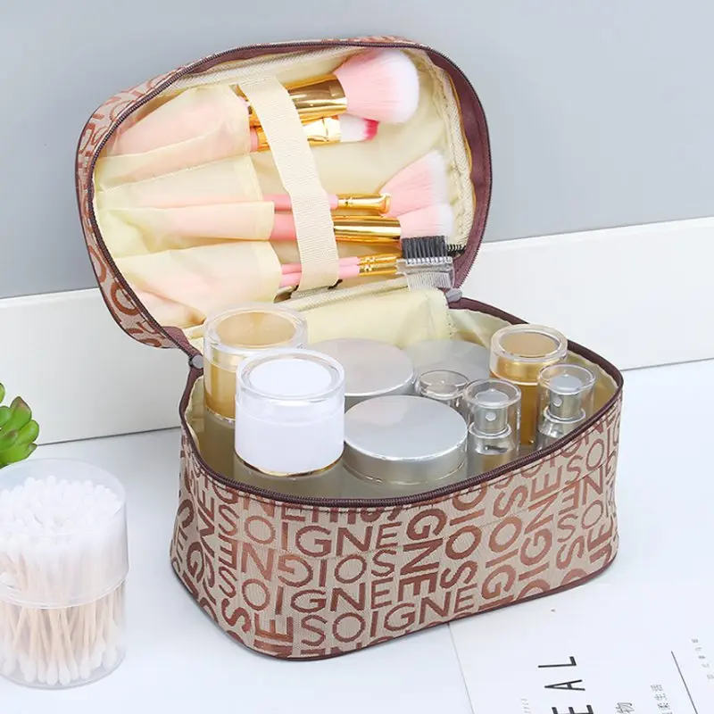 

Function Travel Cosmetic Bag Women Portable Zipper Make Up Case Organizer Storage Makeup Pouch Toiletry Beauty Wash Kit Bags
