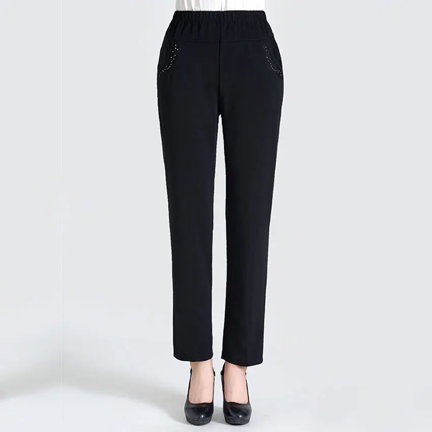 2017 Women Capris Harem Pants Cuffs Khaki Grey Trousers Female Office