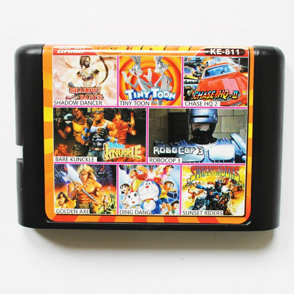 

KE 811 8 in 1 game cartridge 16 bit md Multi game card for sega genesis/mega drive