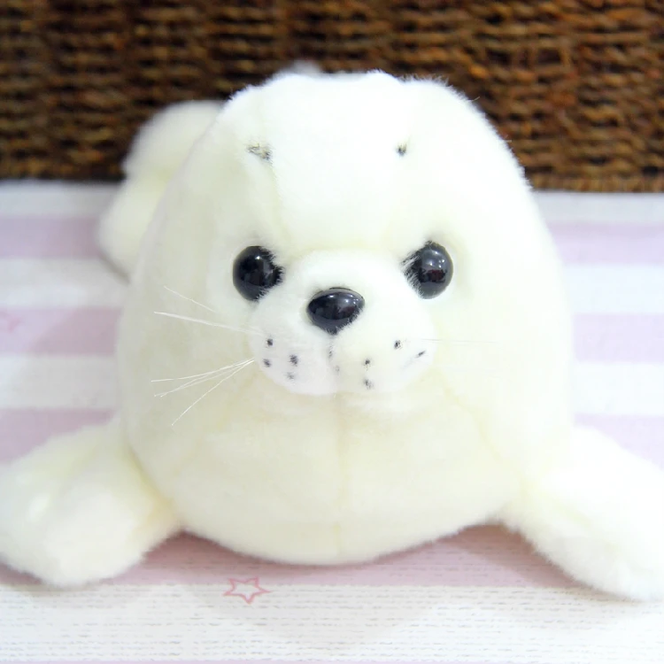 Candice guo! plush toy cute cartoon animal papa seal white sea dog sea lion stuffed doll kids girls birthday Christmas gift 1pc