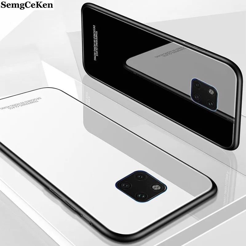 Роскошный стеклянный зеркальный чехол SemgCeKen для huawei mate 20 pro x 20X mate20 lite силиконовый