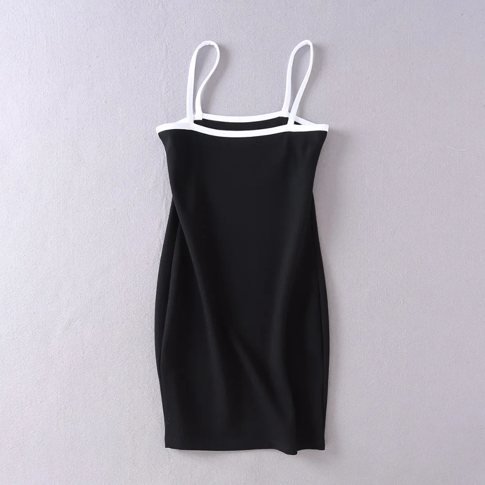 Women Contrast Bodycon Cami Mini Dress
