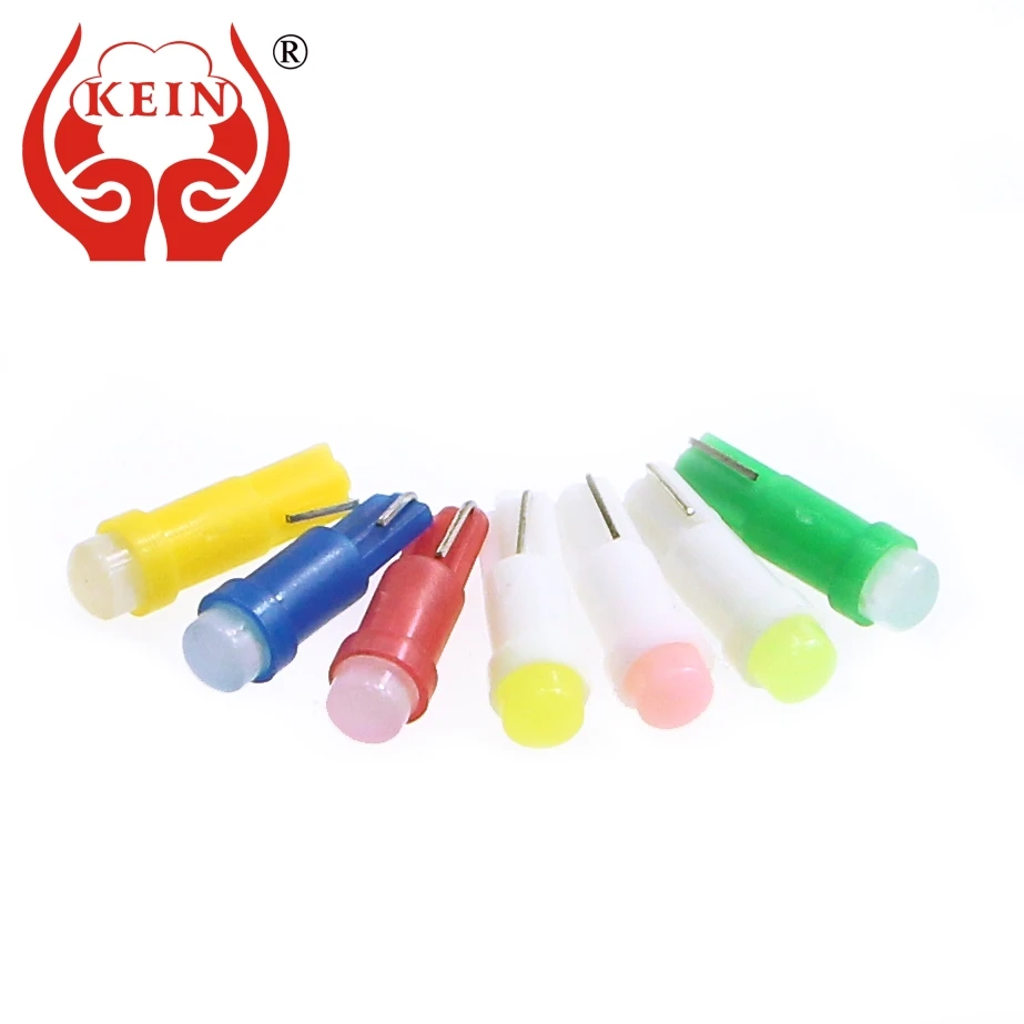

KEIN 1000PCS w3w t5 led bulb cob 12V led auto Instrument Dashboard door Indicator lamp Light Car Styling Vehicle Signal Lamp red