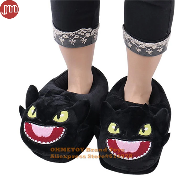 

New Toothless Dragon Cosplay Toys Soft Plush Slipper Night Fury Indoor Warm Shoes Birthday Gift