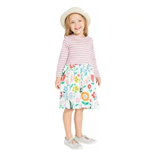 Jumping meter/платье принцессы с длинными рукавами; сезон весна-осень; одежда для маленьких девочек с принтом животных; вязаные платья для девочек; одежда