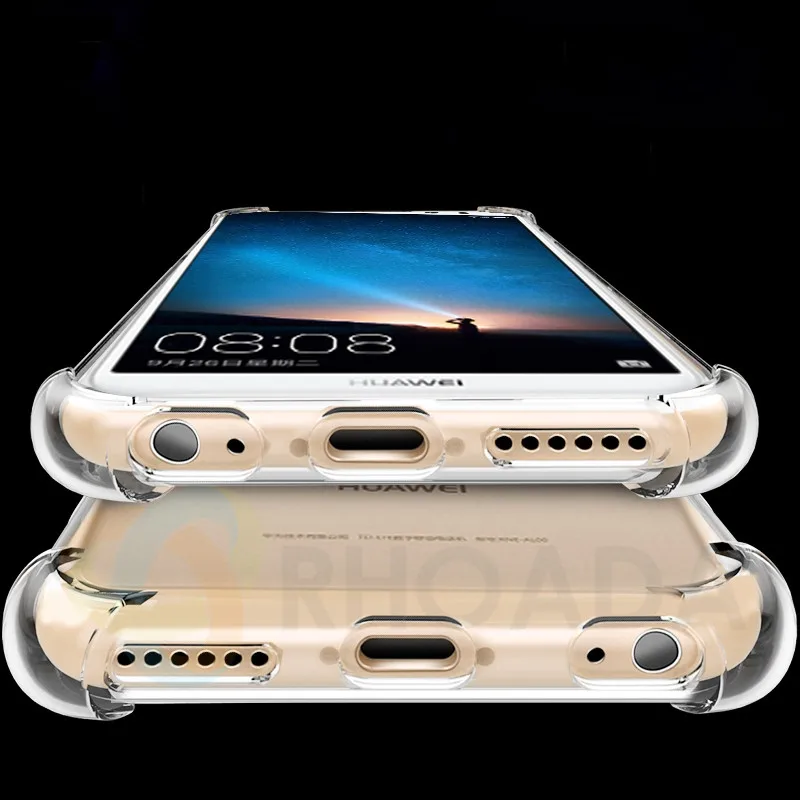 Мягкая кожа Гибкая бампер ясности TPU чехол для huawei Nova 2i прозрачные мягкие