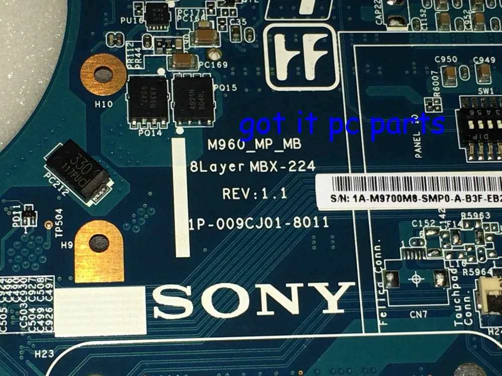 HOT IN RUSSIA NEW Free Shipping A1771577A MBX 224 M960 REV 1 1 laptop motherboard For