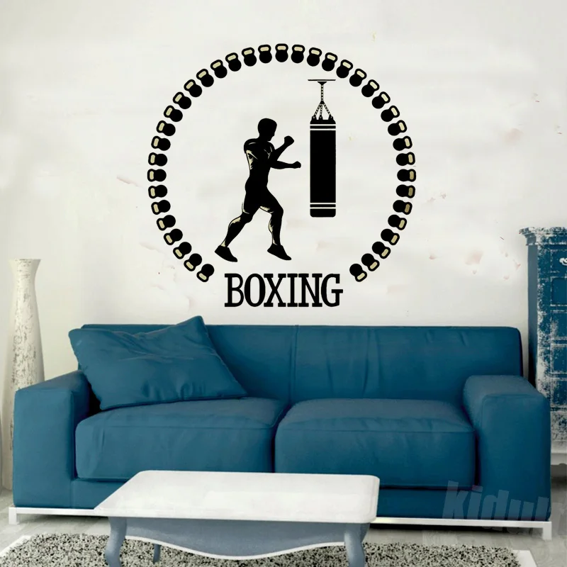 Sports Boxing Gym Wall Stickers Vinyl Stickers Bedroom Decoration Home