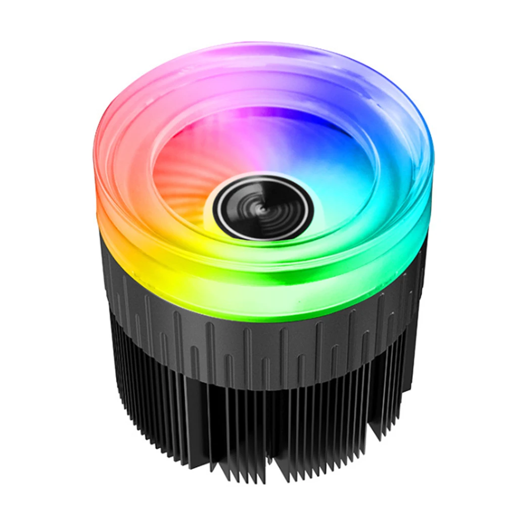 RGB ضوء تغيير اللون PWM 4Pin التبريد المبرد بلا ضجة الكمبيوتر وحدة المعالجة المركزية مروحة تبريد RGB ضوء تغيير اللون PWM 4Pin التبريد المبرد بلا ضجة الكمبيوتر وحدة المعالجة المركزية مروحة تبريد