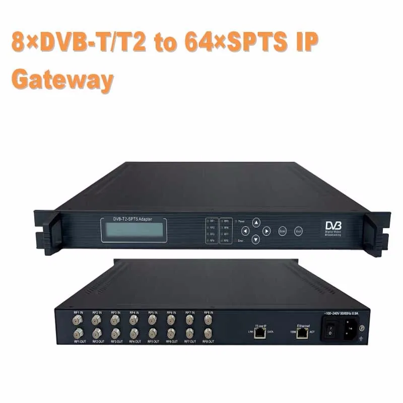 8* DVB-T/T2-64* Spts IP(8* DVB-T/T2, 64* сптс/UDP multicast/Gigabit) цифровой ТВ Системы SC-2155